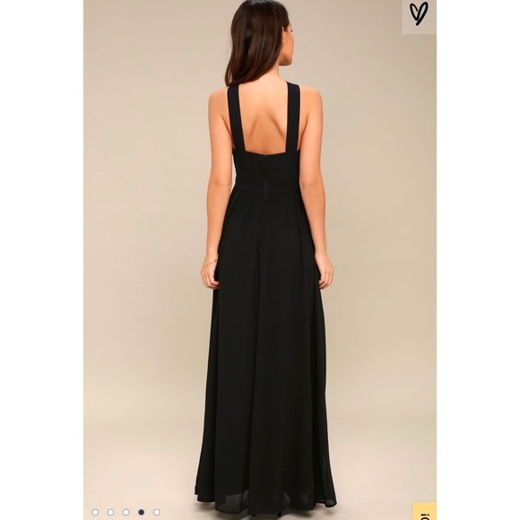 Lulus ‘Air of Romance’ Black Maxi Dress - Picture 2 of 4